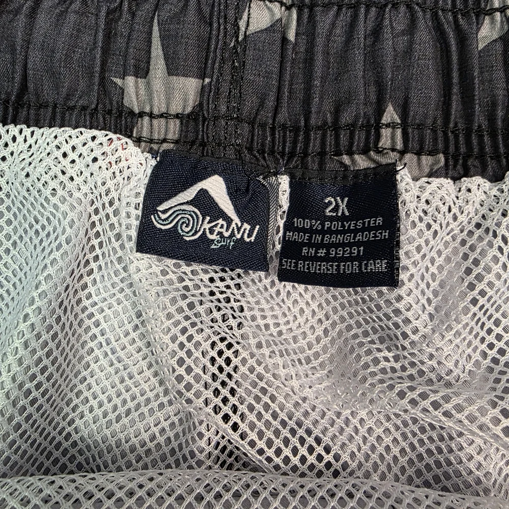 Kanu Surf Men's Infinite‎ Swim Trunks Flag II Black UPF 50+ Quick Dry Size 2X